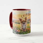 Mug Blond Chihuahua et Pup Farm Sunrise (Devant gauche)