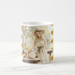 Mug Blond Floral Femme Miel Jaune