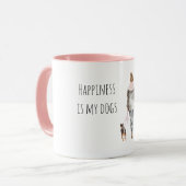 Mug Blond Hair Lady Walking Dogs   (Devant gauche)