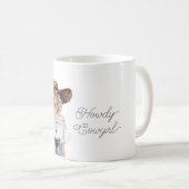 Mug Blond Howdy Cowgirl Hat Star Necklace (Devant droit)