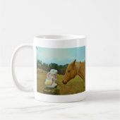 Mug Blond Jaune cheval & Bunny de Pâques (Gauche)