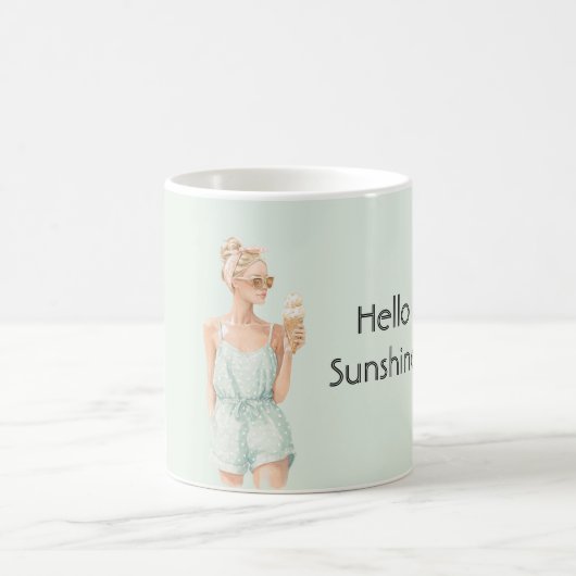 Mug Blond Mint Top Hello Sunshine Ice Cream Beach (Centre)