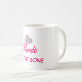 Mug Blonde drôle à la citation os (Devant droit)