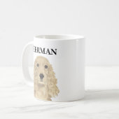 Mug Blonde personnalisée Tan Golden Cocker Spaniel (Devant gauche)
