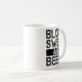 Mug Blood Sweat And Beers - Fitness Gym Motivational S (Devant droit)