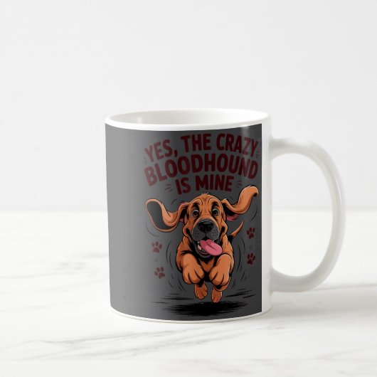 Mug Bloodhound Breed Cute Pet Dog Lover Cartoon Funny  (Droite)