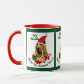 Mug Bloodhound Cadeaux de Noël (Gauche)