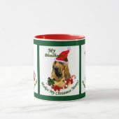 Mug Bloodhound Cadeaux de Noël (Centre)