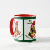 Mug Bloodhound Cadeaux de Noël (Devant gauche)