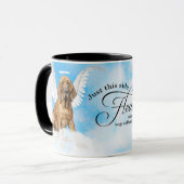 Mug Bloodhound Chien Angel Custom Pet Memorial (Devant gauche)