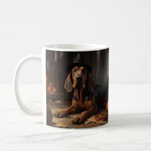 Mug Bloodhound Citrouilles Halloween effrayant (Gauche)