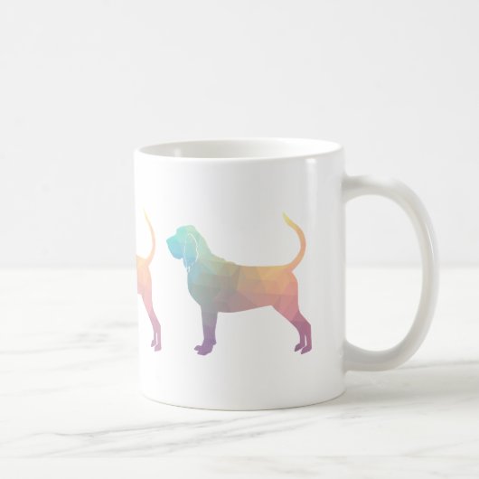 Mug Bloodhound Coloré Geo Motif Silhouette Pastel (Droite)