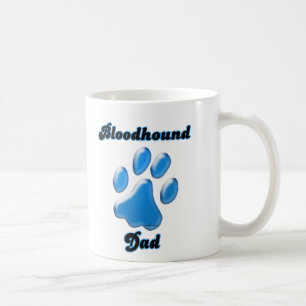Mug Bloodhound Papa Pawprint bleu