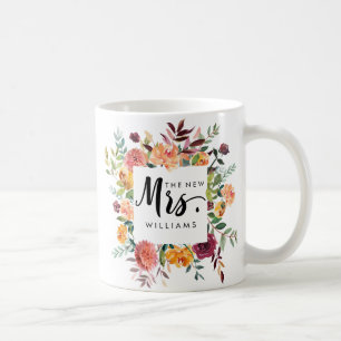 Mug Bloom rustique   MARIAGE LE NOUVEAU MRS Typographi