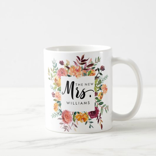 Mug Bloom rustique | MARIAGE LE NOUVEAU MRS Typographi (Droite)