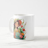 Mug Blooming Gardener - Lady Gardener with Flowers (Devant gauche)