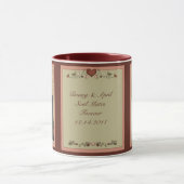 Mug Blooming Hearts Personnalisable Mariage Keepsaké (Centre)