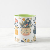 Mug Blooms Whimsical dans des pots vibrants (Centre)