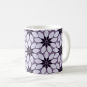 Mug Bloquer l'impression Fleurs carrelées violet (Devant droit)