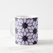 Mug Bloquer l'impression Fleurs carrelées violet (Devant gauche)
