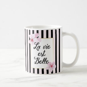 Mug Blossements féminins français roses et tripes no