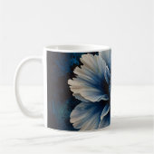 Mug Blossom de minuit : Art floral bleu enchanté (Gauche)