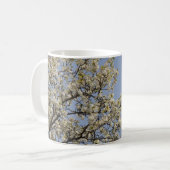 Mug Blossoms blancs, Peut customiser avec du texte (Devant gauche)