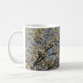 Mug Blossoms blancs, Peut customiser avec du texte (Gauche)