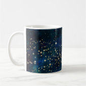 Mug Blue and Gold Under the Stars Night Sky (Gauche)