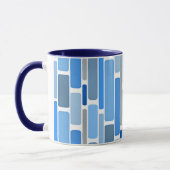Mug Blue and gray geometric pattern, (Gauche)