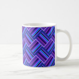 Mug Blue and purple stripes weave