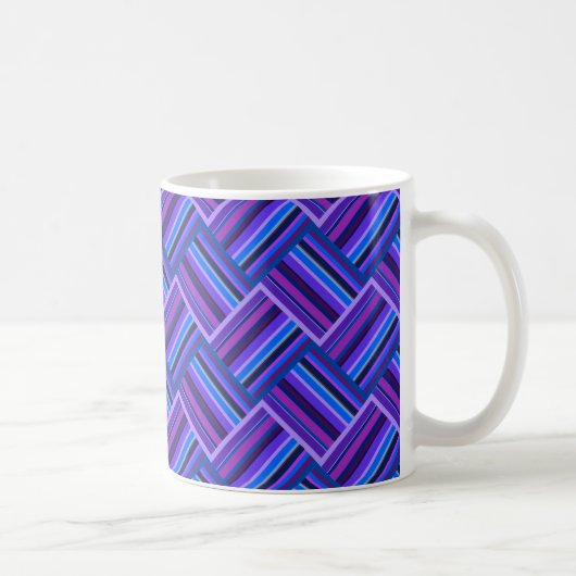 Mug Blue and purple stripes weave (Droite)
