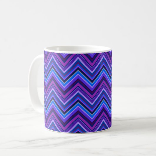 Mug Blue and purple zigzag (Devant gauche)