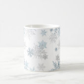 Mug Blue and Silver Grey Winter Wonderland Snowflake (Centre)