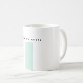 Mug Blue Black White Plain Elegant Own Name (Devant droit)