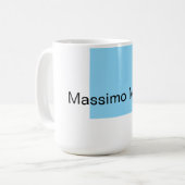Mug Blue Black White Plain Elegant Own Name (Devant gauche)