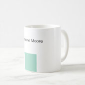 Mug Blue Black White Plain Elegant Own Name (Devant droit)