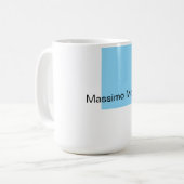 Mug Blue Black White Plain Elegant Own Name (Devant gauche)