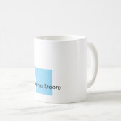 Mug Blue Black White Plain Elegant Own Name (Devant droit)
