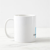 Mug Blue Black White Plain Elegant Own Name (Gauche)