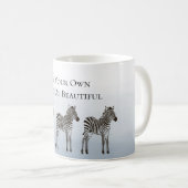 Mug Blue Black Zebras Be Your Own Kind of Beautiful (Devant droit)