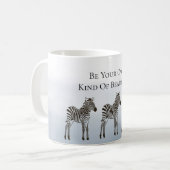 Mug Blue Black Zebras Be Your Own Kind of Beautiful (Devant gauche)