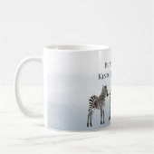 Mug Blue Black Zebras Be Your Own Kind of Beautiful (Gauche)