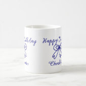 Mug Blue bow CUTIE AJOUTER NOM BABY heureux anniversai (Centre)