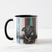 Mug Blue Brown Funny 50e Chien gros plan (Gauche)