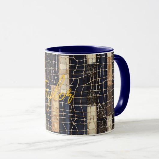 Mug Blue Brown Ocean Net (Devant droit)