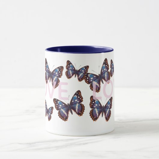 Mug Blue Butterfly Love (Centre)