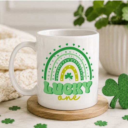 Mug Blue Clover & Rainbow Lucky One Premier Anniversai