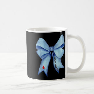 Mug Blue Coquette Bow Sensibilisation au diabète Type 