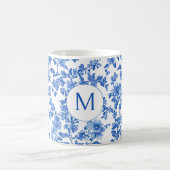 Mug Blue Country Floral Monogram  (Centre)